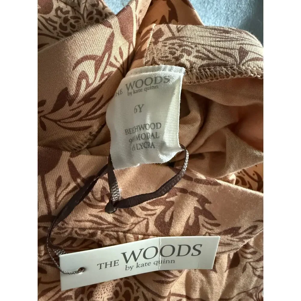 Kate Quinn Bird Nouveau Classic Legging Pants 6Y Beechwood Modal Woods